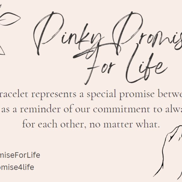 Pinky Promise Bracelet, Friendship, Relationship, Family, Commitment, Symbolic - Picture 2 of 3